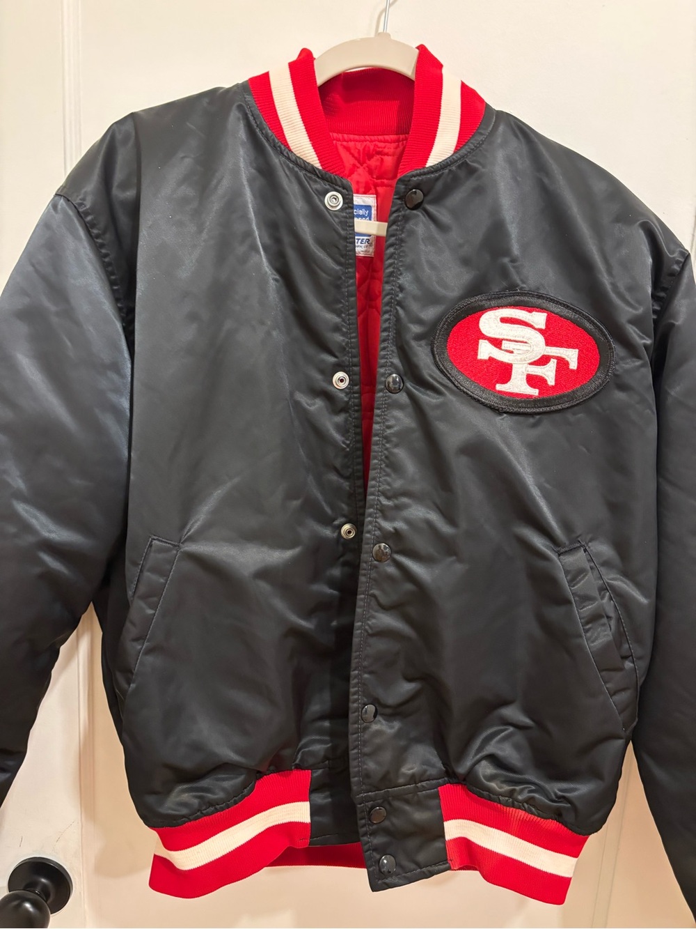 NFL Starter Vintage San Francisco 49ers Bomber Jacket, Men’s Large - Picture 2 of 8